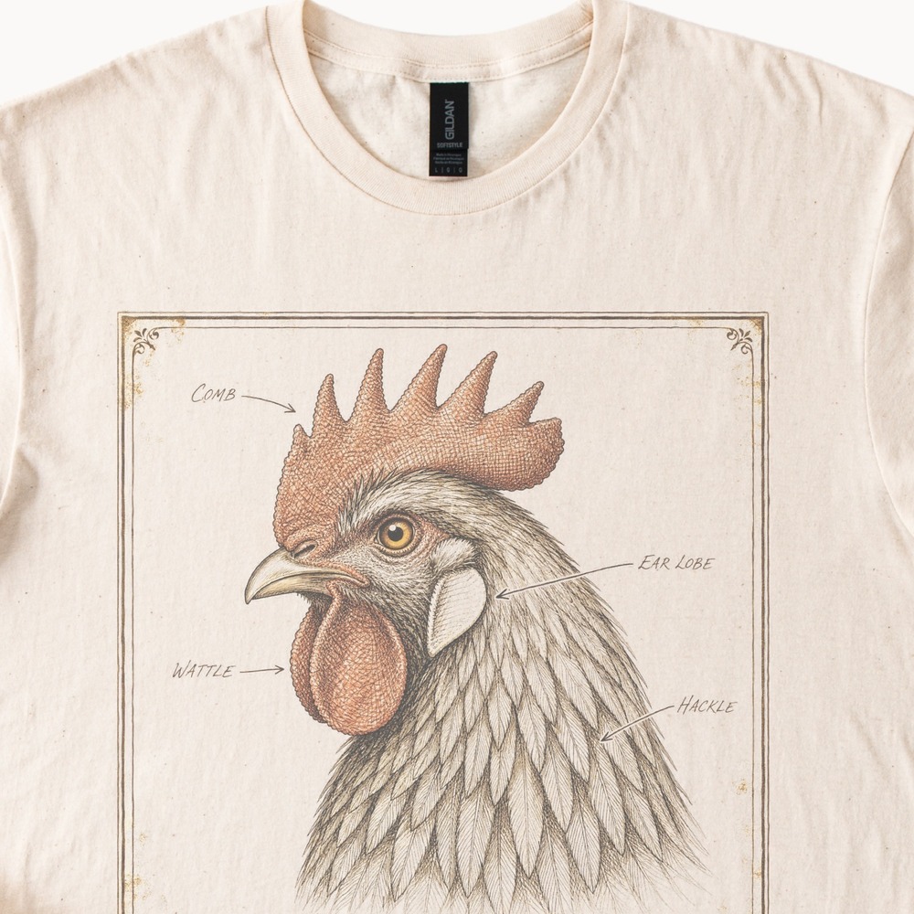 Heritage Breed Rooster Field Guide Portrait Tee